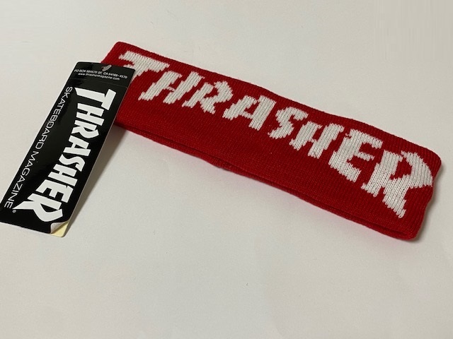 THRASHER スラッシャー HEAD BAND ヘッドバンド ヘアバンド レッド 展示未使用品の画像1