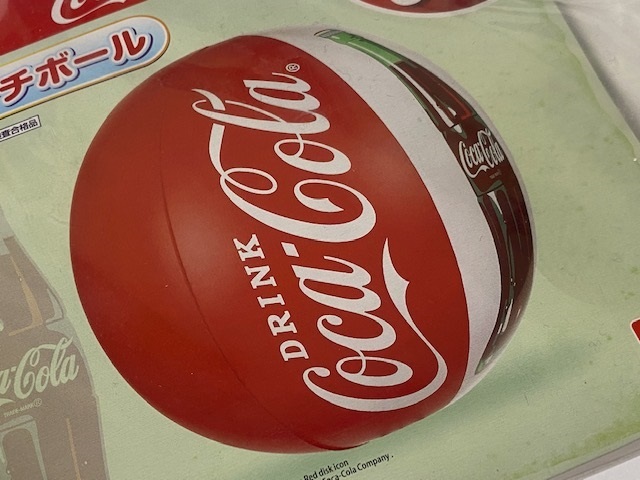 Coca-Cola コカ・コーラ 浮輪 うきわ + ビーチボール Beach Ball 展示未使用品_画像9