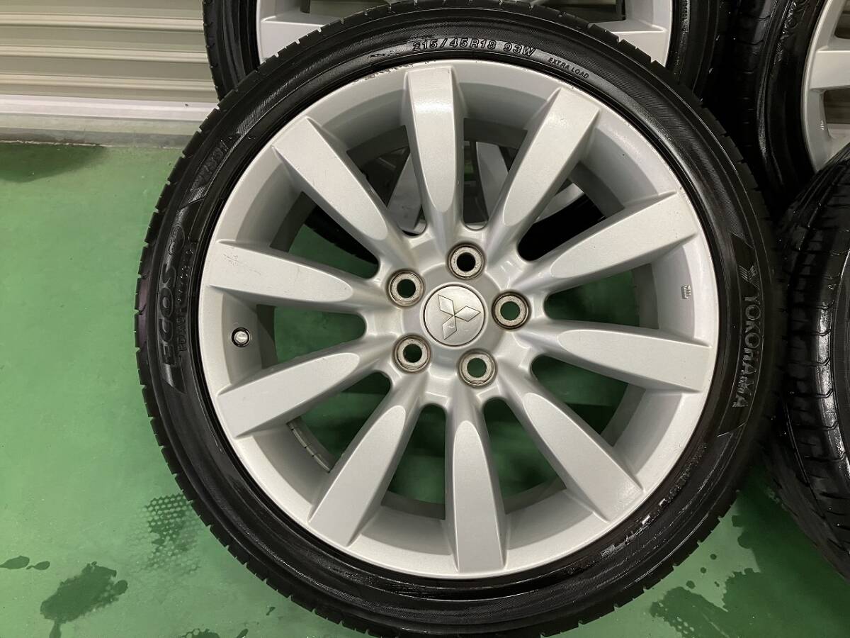 新潟発　KY0310　ギャランフォルティス　ラリーアート　純正ホイール　215/45R18　エコス　2019年製_画像2