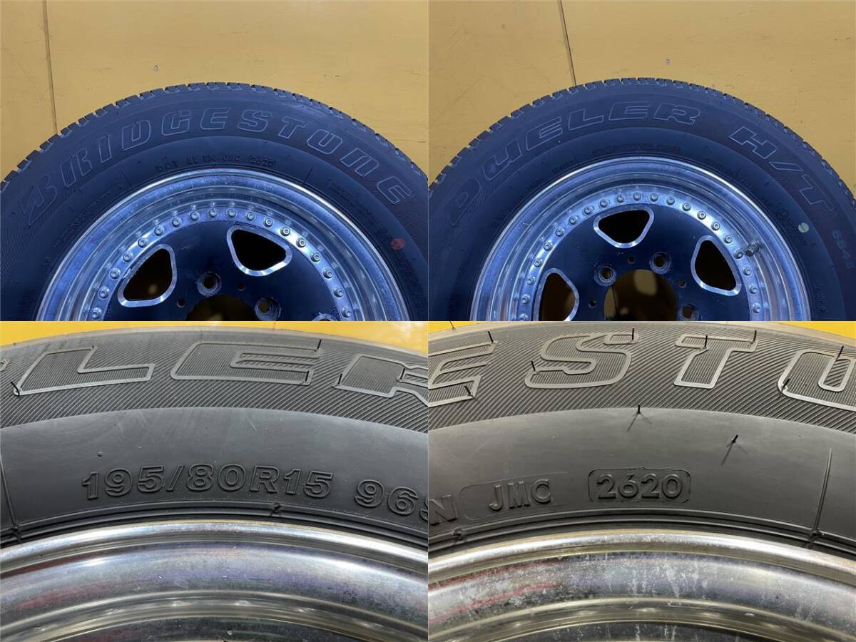 No.510 4×4 SPORT TRACTION トラクション 15インチホイール 5穴 PCD139.7 ブリヂストンタイヤ 195/80R15 4本 160サイズ×4の画像6