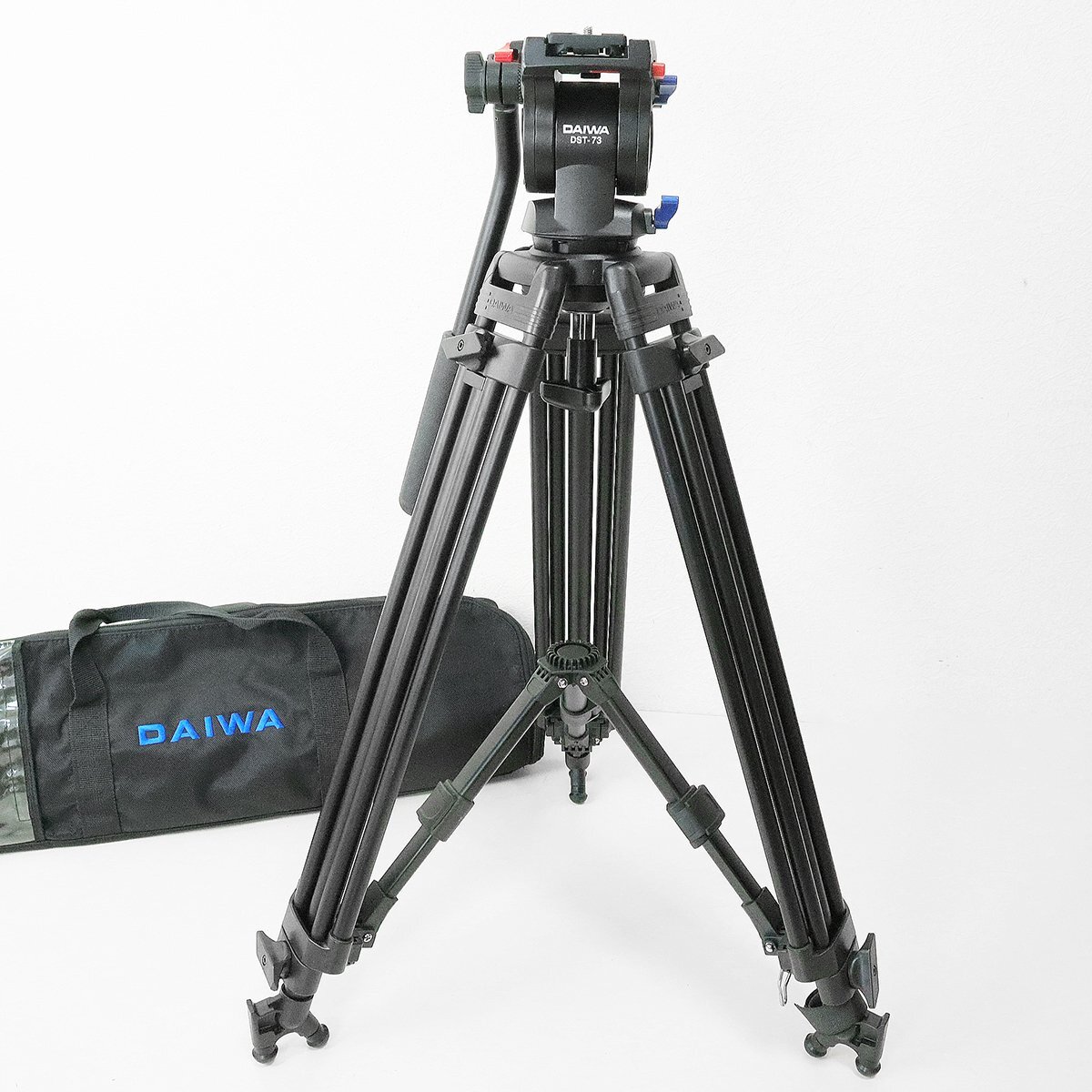 DAIWA Daiwa * tripod DST-73 video camera for ( maximum approximately 158cm 3 step proper load 4kg ) business use professional storage case attaching *4/KK