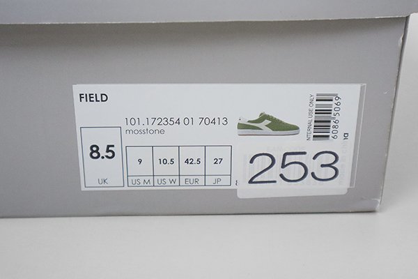 試着のみ ★ DIADORA ディアドラ ◆ FIELD (172354D) スニーカー 27cm カーキ 靴 シューズ 箱付 フィールド ◆J-1_画像7