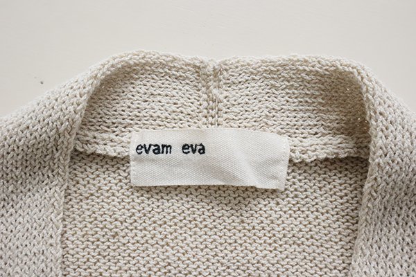 evam eva ◆23SS coli yam cardigan カーディガン アイボリー *コットンリネン 日本製 エヴァムエヴァ ◆ZZ4_画像6