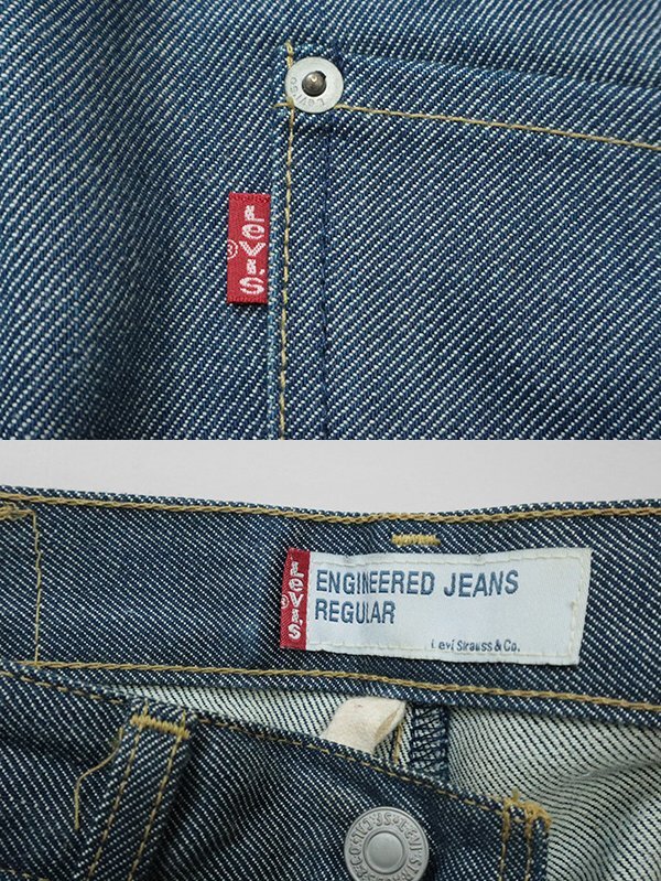 Levi's Engineered Jeans ◆ 立体裁断 デニムパンツ インディゴ W28 *初期* 3D ジーンズ リーバイス エンジニアードジーンズ ◆2734/HA11_画像7