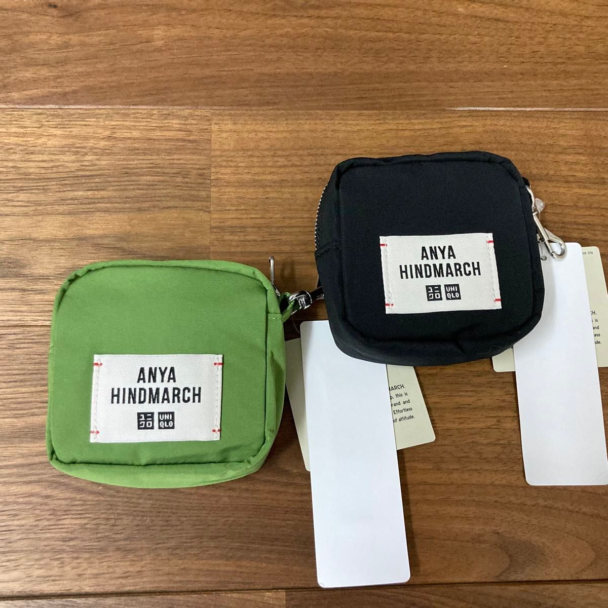 UNIQLO x ANYA HINDMARCH エコバッグ 黒 緑 2個セット アニヤハインドマーチ