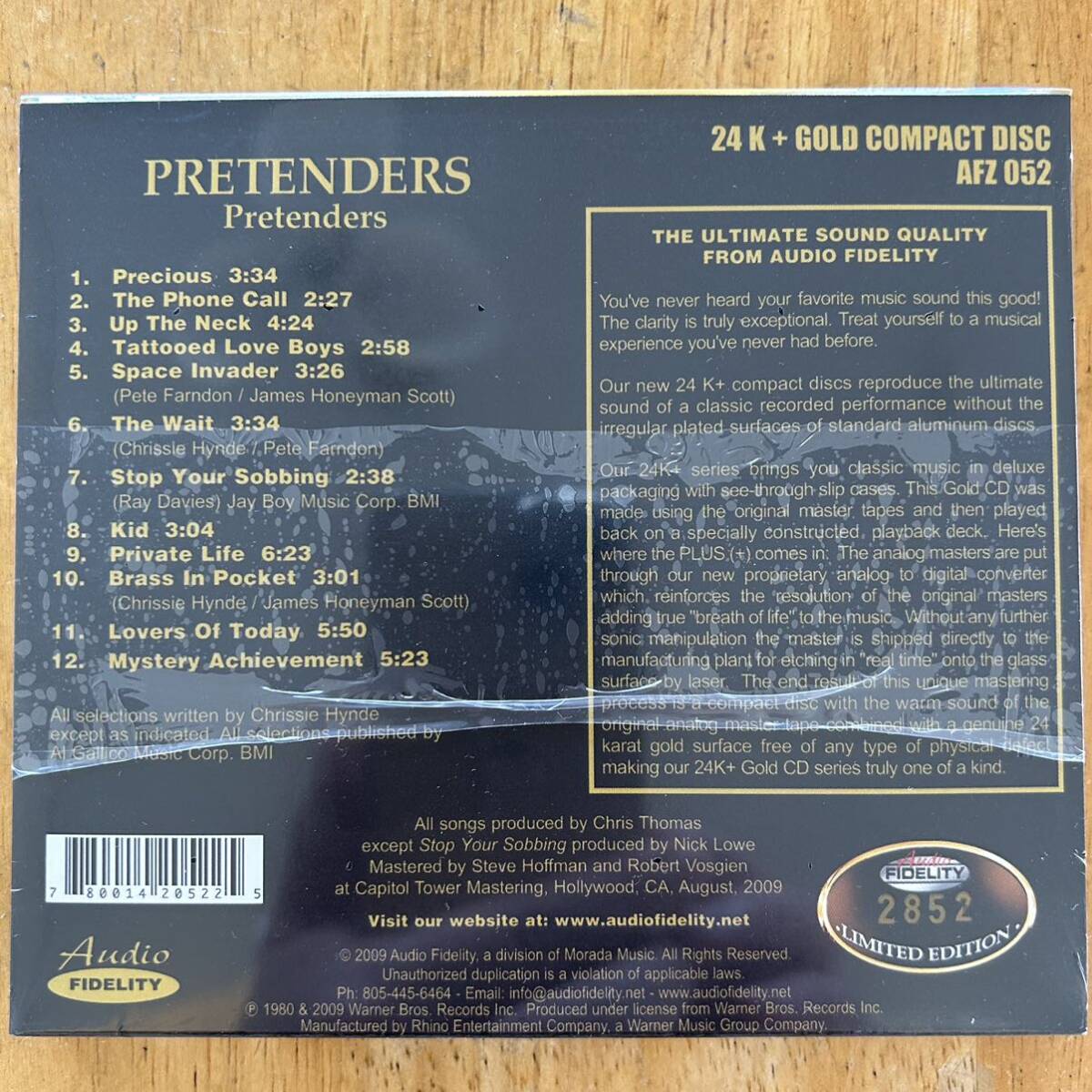 THE PRETENDERS / 24kt Gold CD 未開封盤_画像2