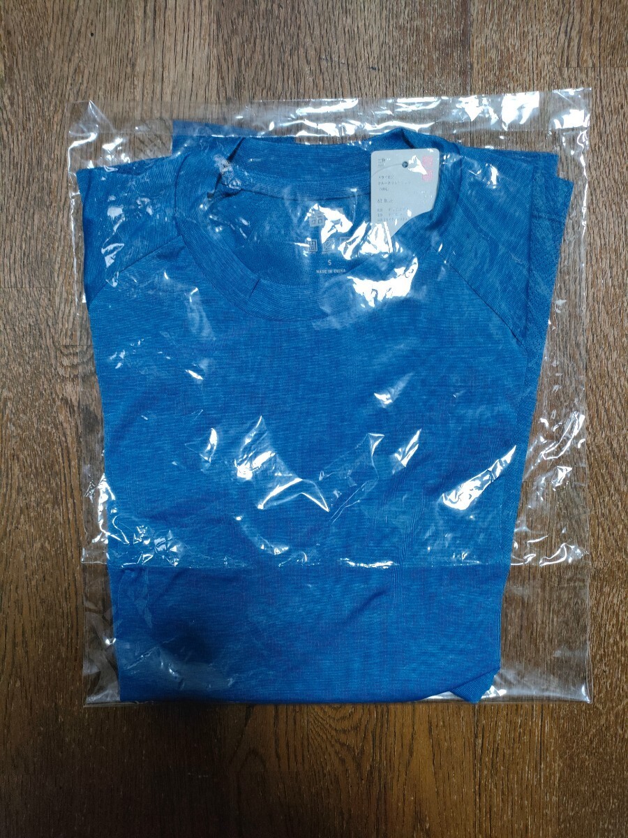 【新品未使用】UNIQLO ユニクロ ドライEXクルーネックTシャツ Sサイズ 62Blueサイズ