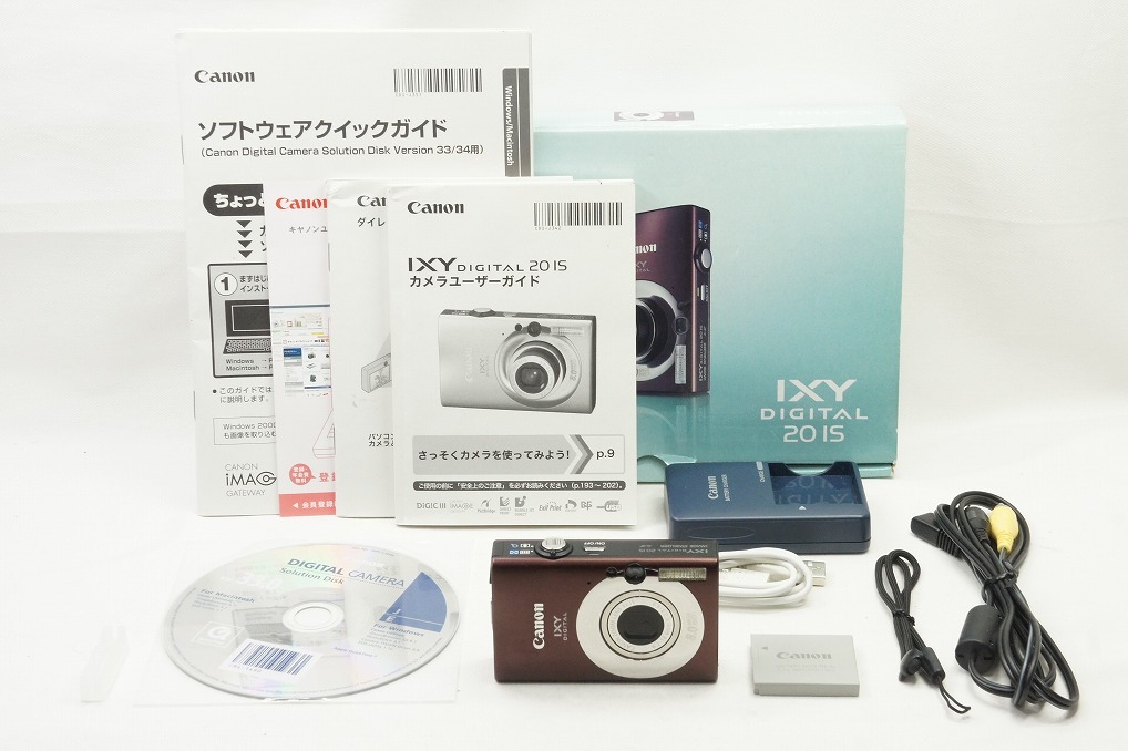 【適格請求書発行】良品 Canon キヤノン IXY DIGITAL 20 IS コンパクトデジタルカメラ ブラウン 元箱付【アルプスカメラ】240324d_画像1