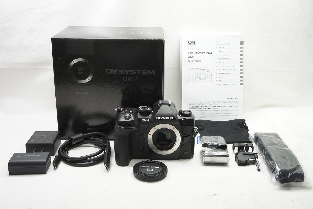 【適格請求書発行】美品 OM SYSTEM OLYMPUS オリンパス OM-1 ボディ ミラーレス一眼カメラ 元箱付【アルプスカメラ】240326i_画像1