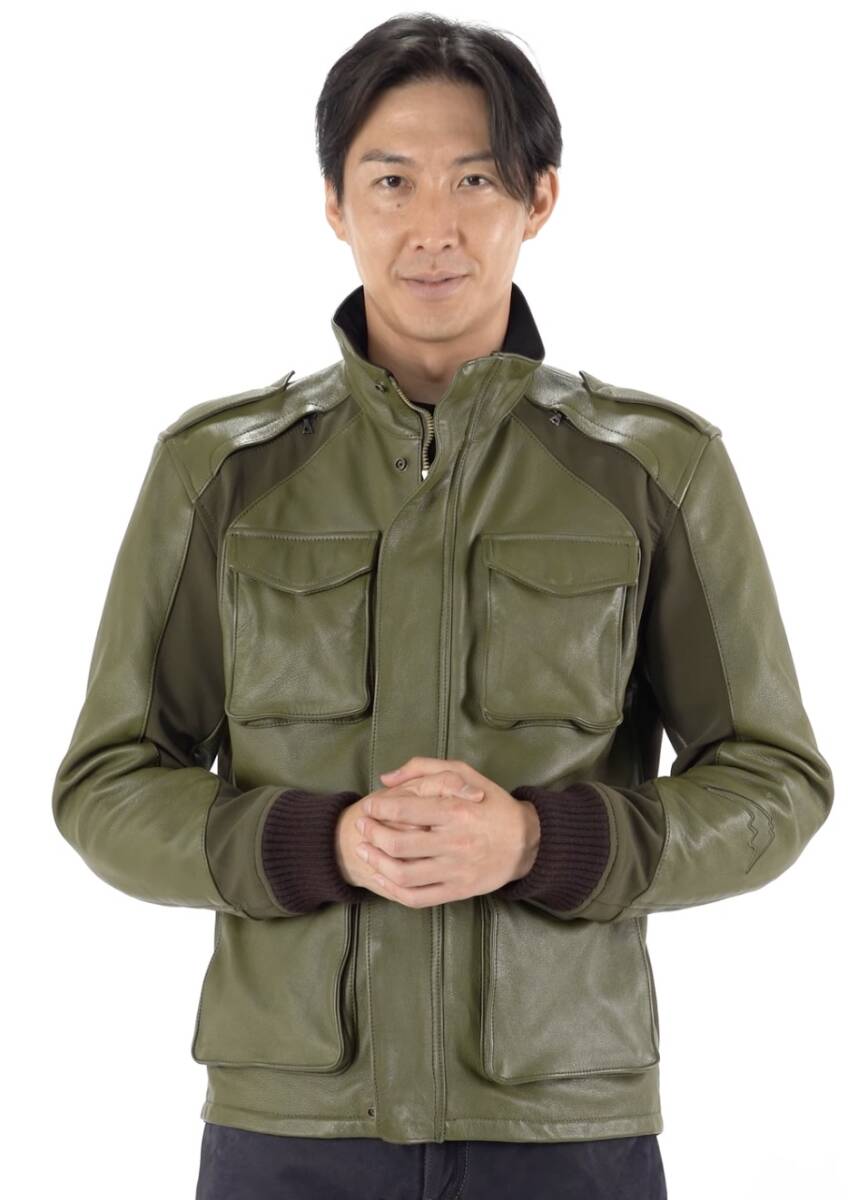 【新品未使用】クシタニ K-0703 フィールドジャケット ブラック Lサイズ レザージャケット_着用イメージ