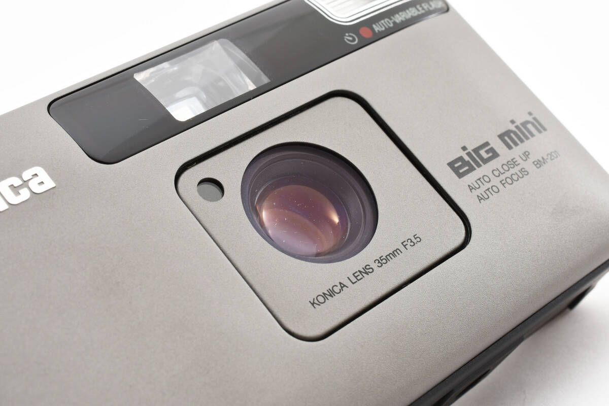 ★美品★Konica コニカ BIG mini BM-201 KONICA LENS 35mm F3.5 コンパクトフィルムカメラ ケース ストラップ#e0368_画像7
