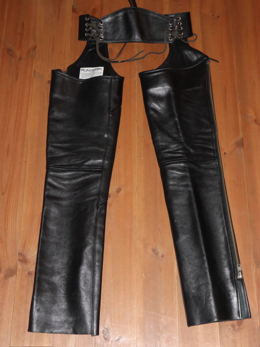 KADOYA Kadoya K*S LEATHER leather chaps size 21 | leather ntsu Biker pants 