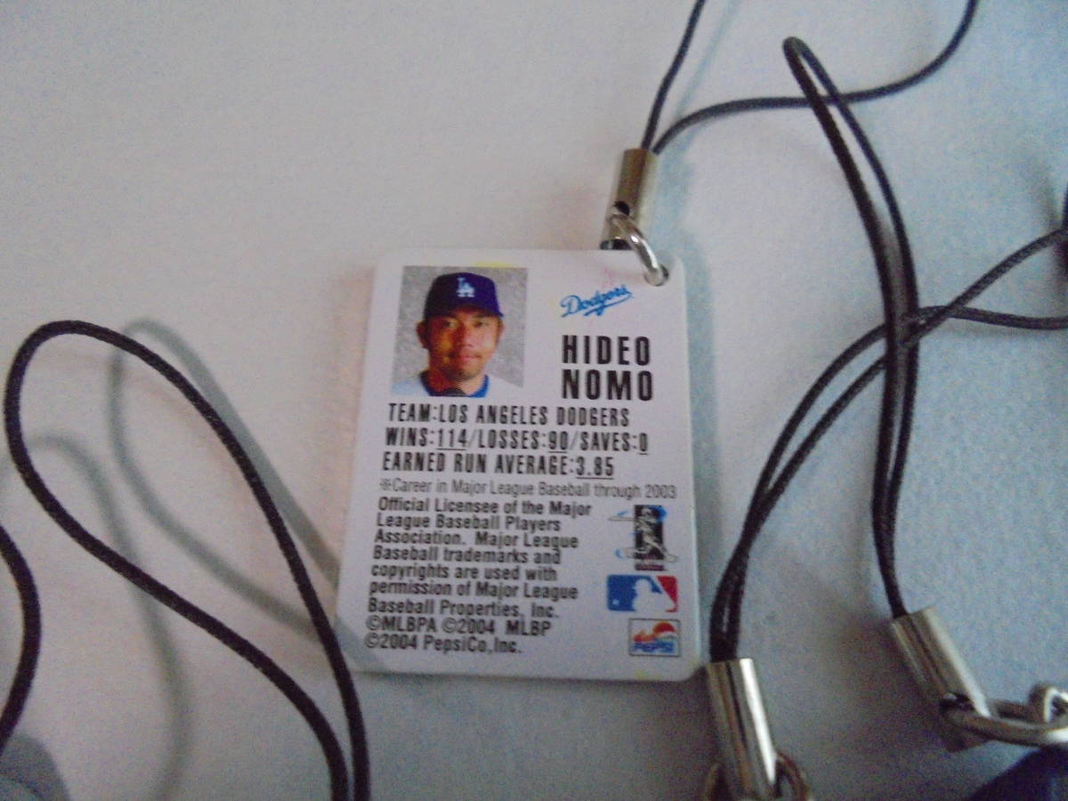 激レア PEPSI ペプシ MLB メジャーリーグ ストラップ 2004 ロサンゼルス ドジャース 野茂 英雄 未使用 保管品の画像7
