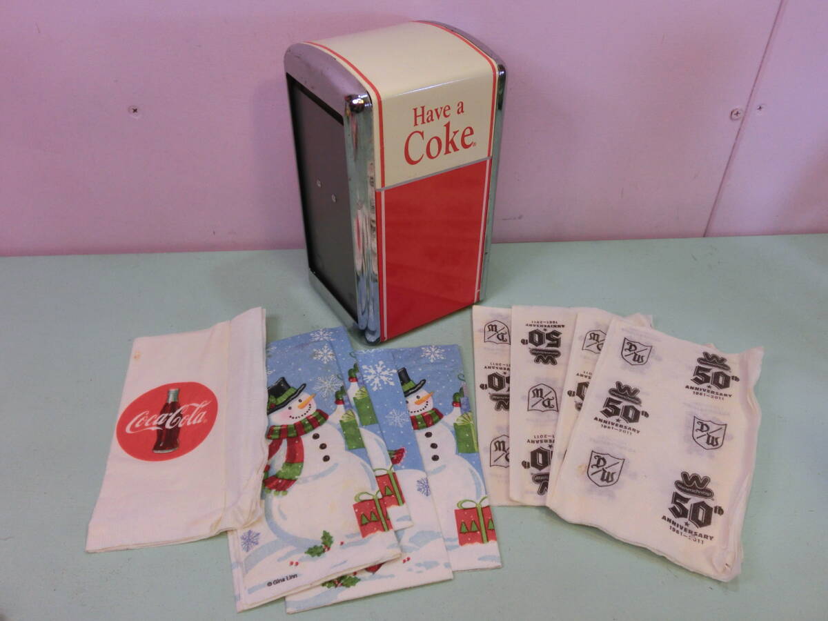 1992年 ビンテージ コカコーラ Coca-Cola 金属製ナプキン ディスペンサー 紙ナプキンホルダー 企業物 USA vintage レストラン雑貨の画像6