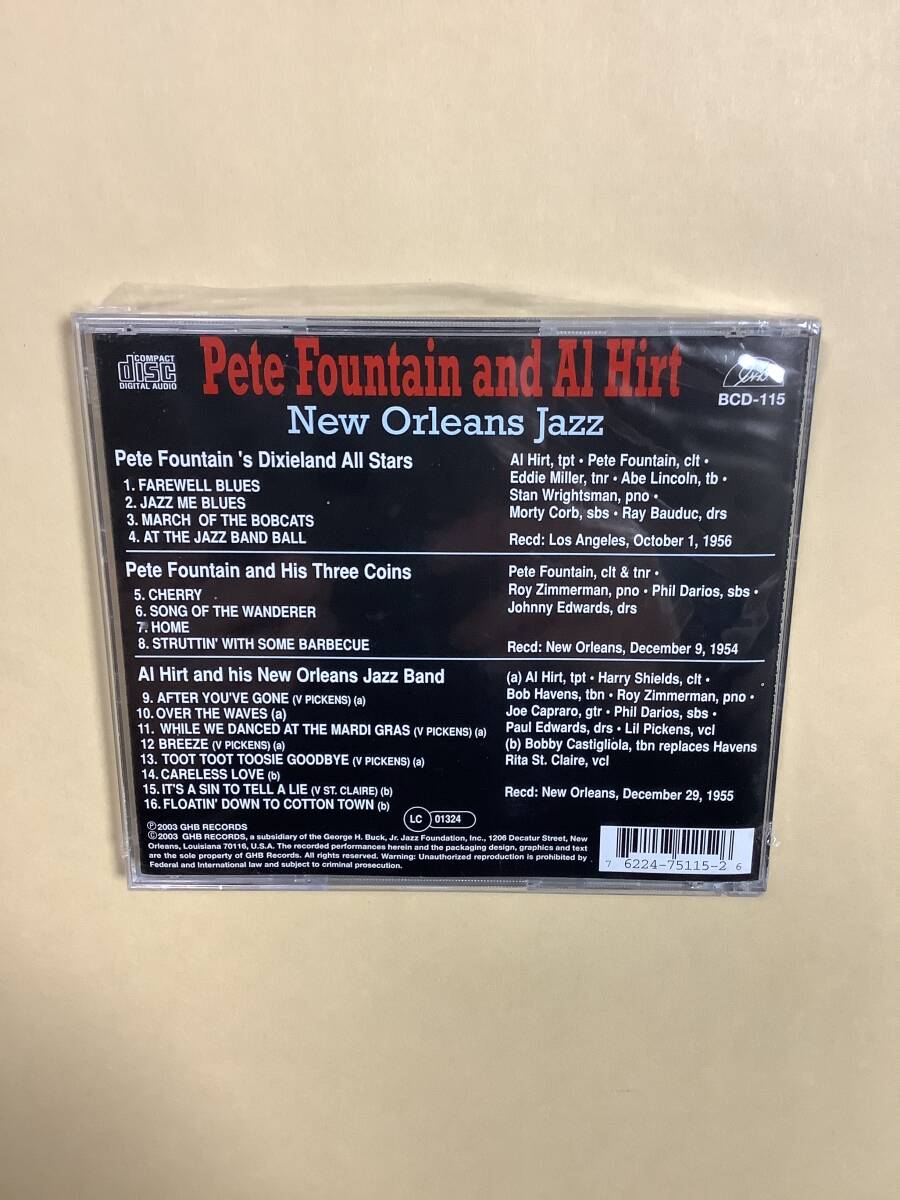 送料無料 PETE FOUNTAIN AND AI HIRT「NEW ORLEANS JAZZ」輸入盤 新品未開封品_画像2