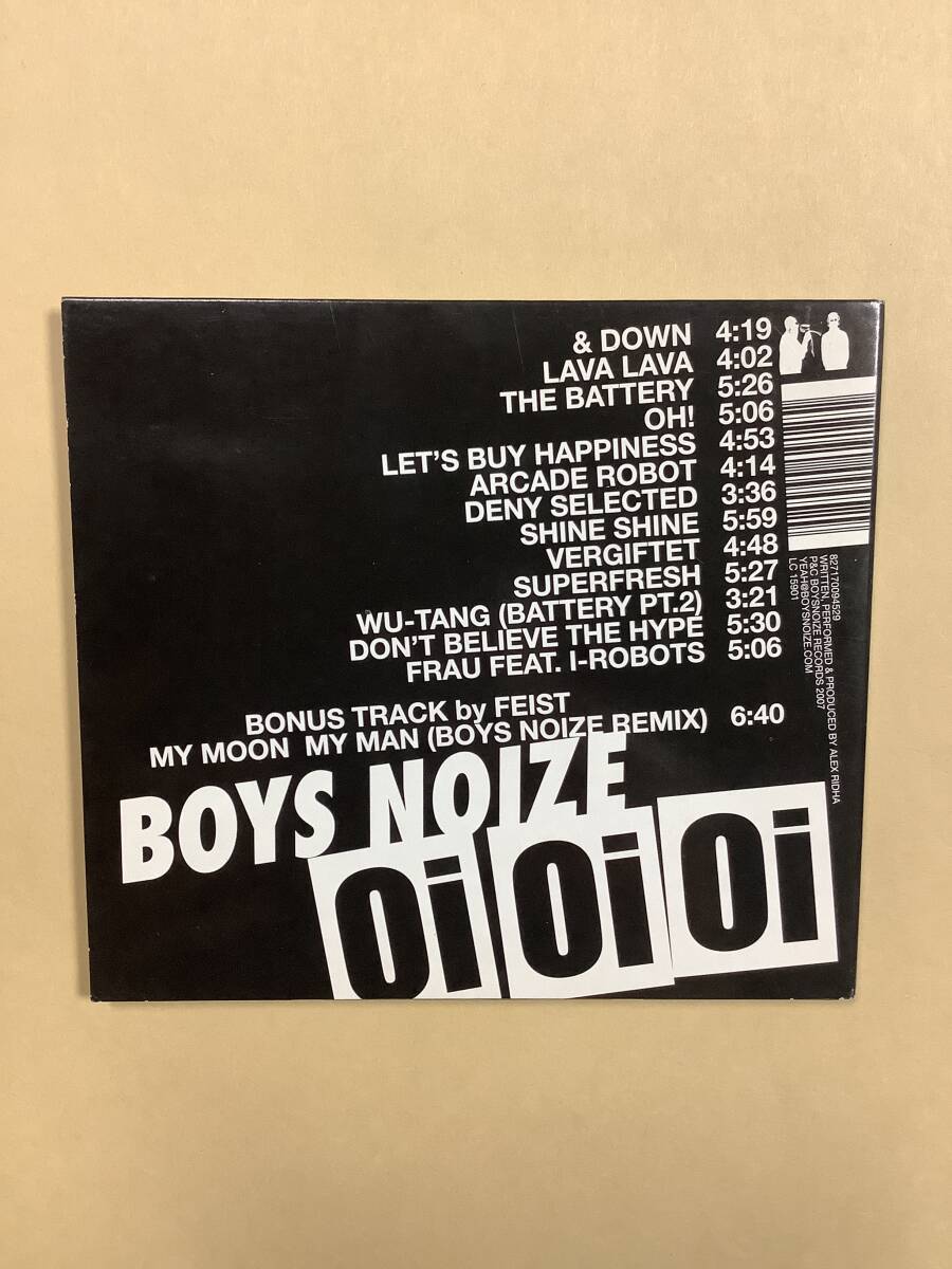 送料無料 BOYS NOIZE「OI OI OI」輸入盤 デジパック仕様