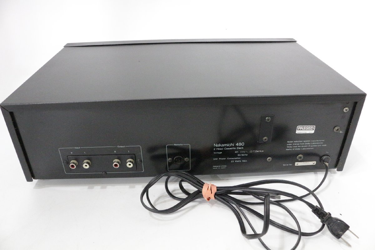 【ト萬】RD297RNH17 Nakamichi 480 2Head Cassette Deck カセットデッキ ナカミチ オーディオ機器 通電確認のみOK_画像4