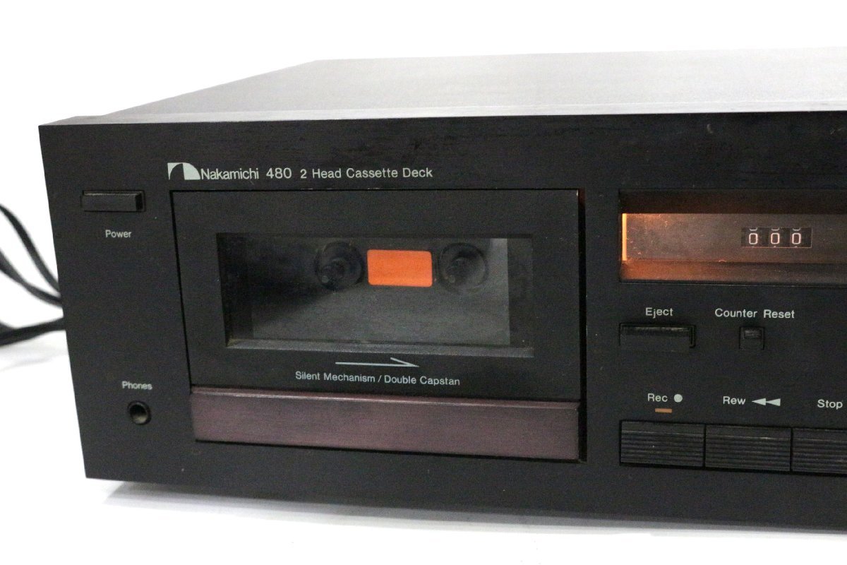 【ト萬】RD297RNH17 Nakamichi 480 2Head Cassette Deck カセットデッキ ナカミチ オーディオ機器 通電確認のみOK_画像3