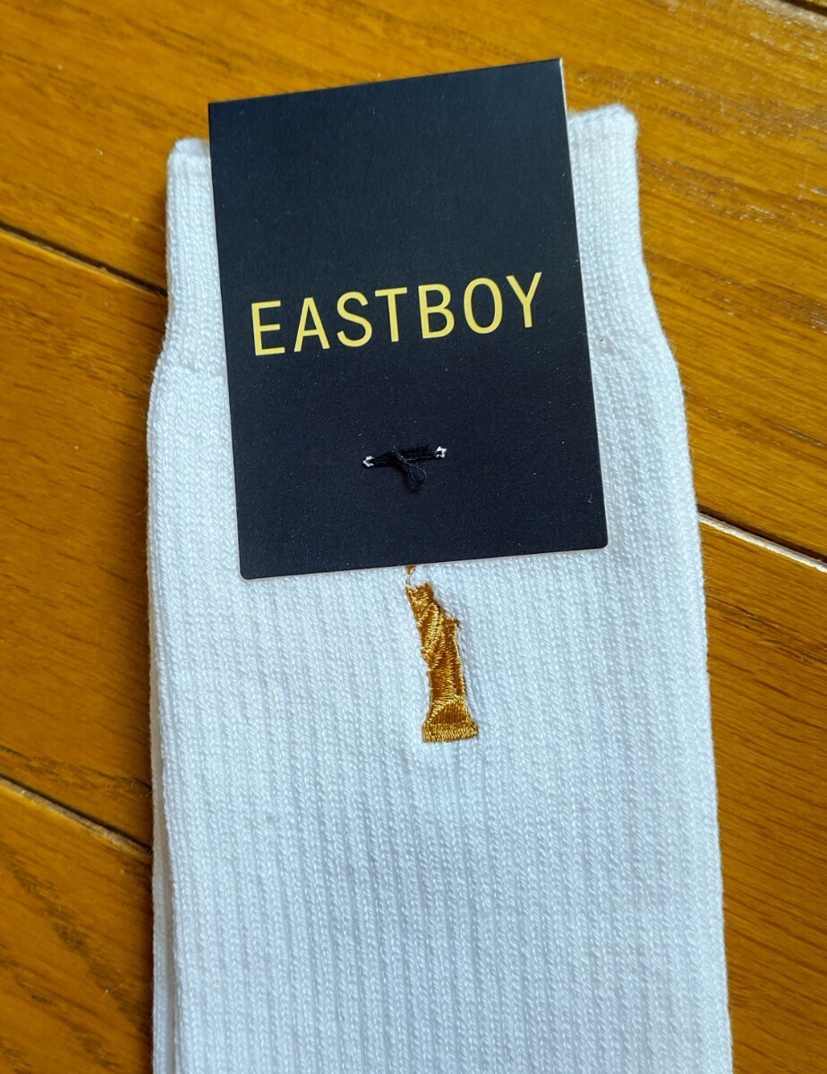 【EASTBOY】【２足セット】イーストボーイ・スクールソックス・ハイソックス・ロゴ２色・リブ編み・白ソックス_画像4