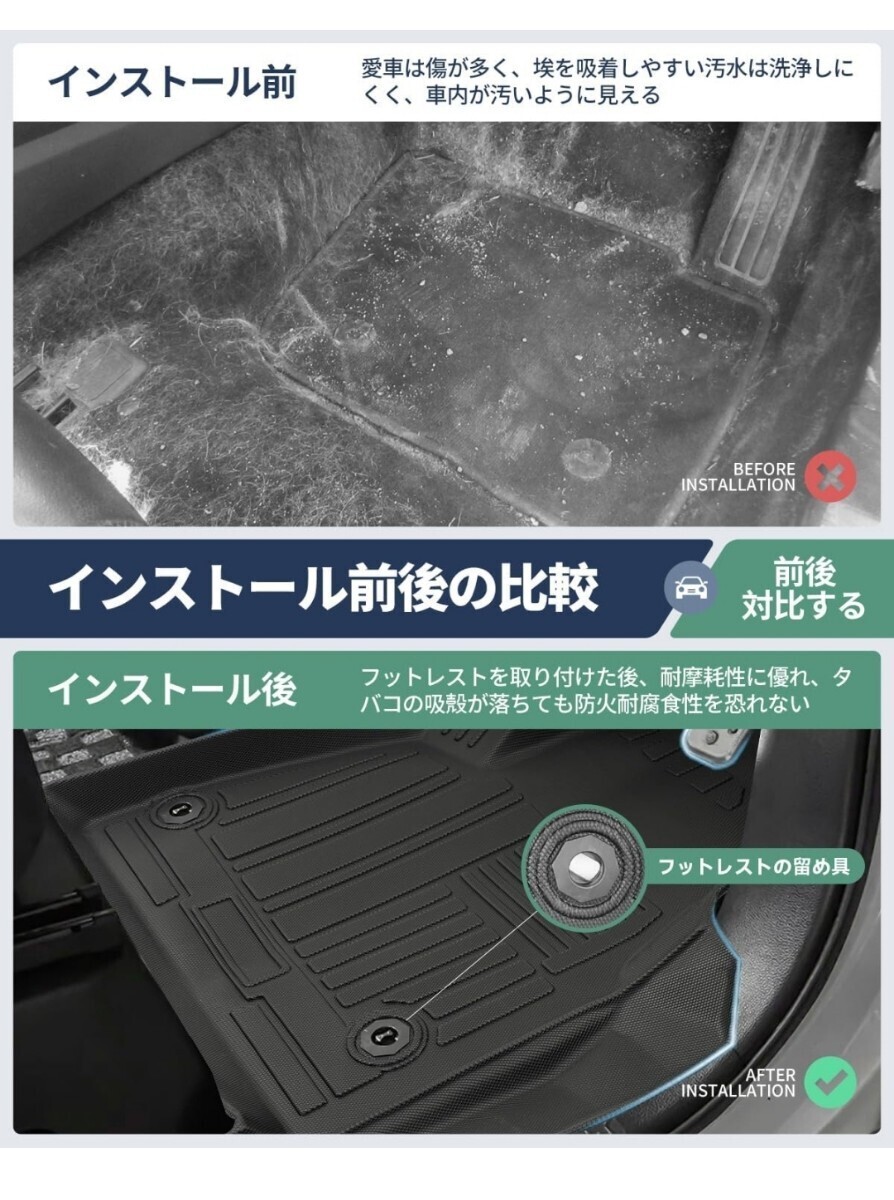 トヨタ新型ヴォクシー・ノア 90系 フロアマット 3DフロアマットVOXY NOAH 90系7人乗 2022年1月〜現行 ノア 90系_画像6