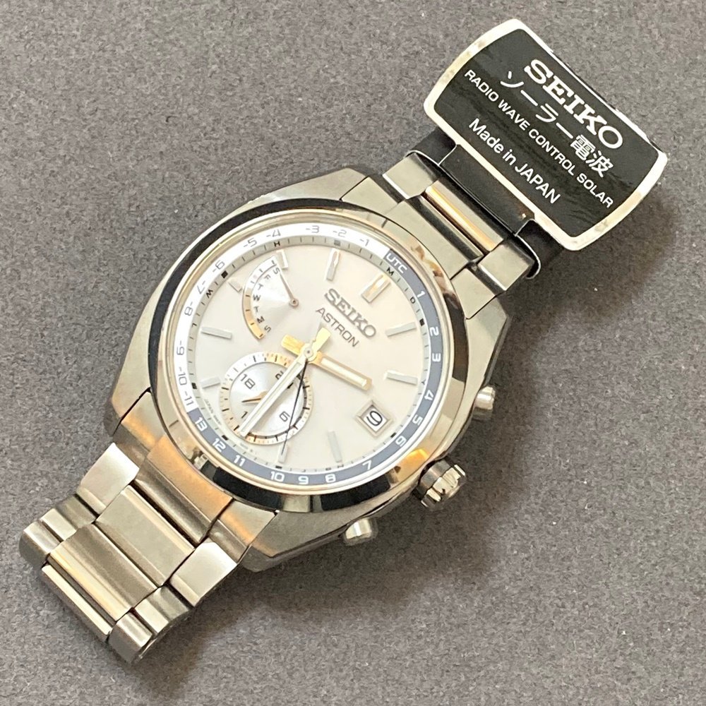 rm) SEIKO セイコー ASTRON アストロン 8B63-0BA0 SBXY009 チタン ワールドタイム ソーラー 電波 腕時計 ウォッチ ※未使用 保管品 箱付の画像6