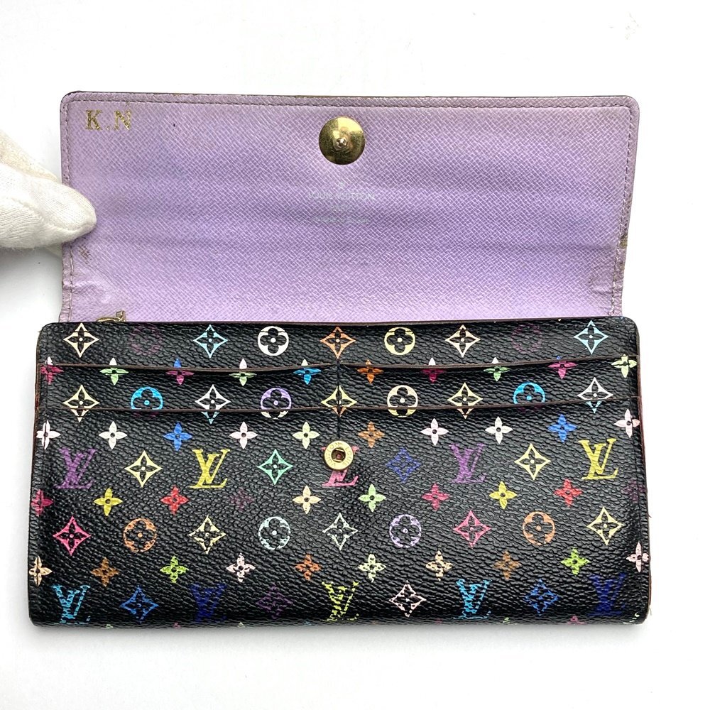 rm) LOUIS VUITTON ルイヴィトン モノグラム マルチカラー ポルトフォイユ・サラ M60273 長財布 カード/札/コイン収納 使用感有 中古 USED_画像5