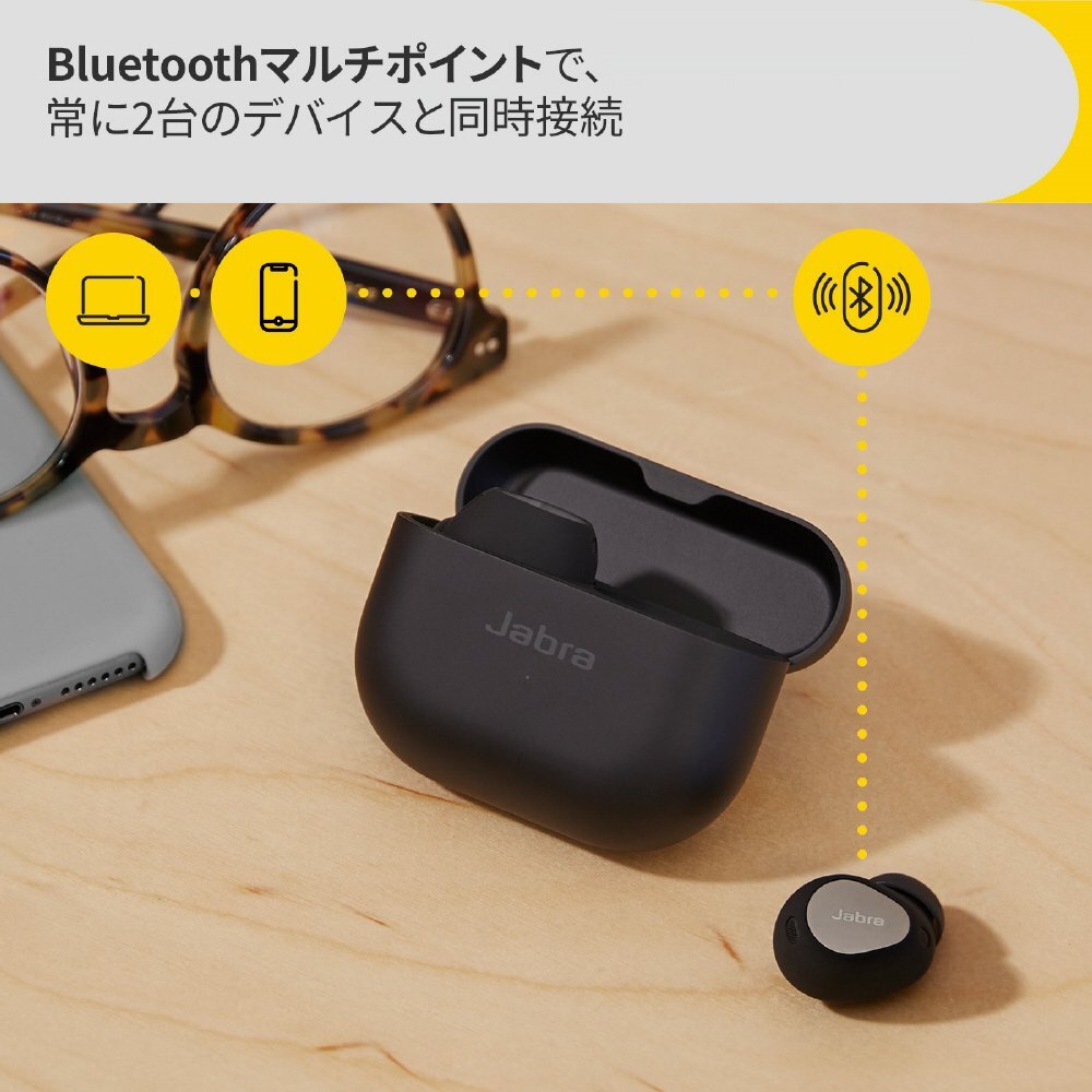 t) JABRA ジャブラ ワイヤレスイヤホン ELITE 10 チタ二ムブラック 完全ワイヤレス ノイズキャンセリング/Bluetooth対応 未使用品_参考画像になります