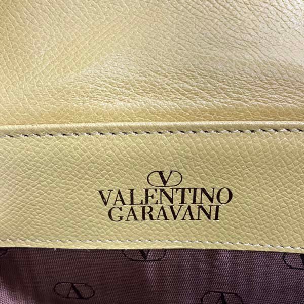 ｔ)ヴァレンティノ・ガラヴァーニ Valentino Garavani ハンドバッグ イエロー系 ゴールド金具 レディース 鞄 中古_画像10