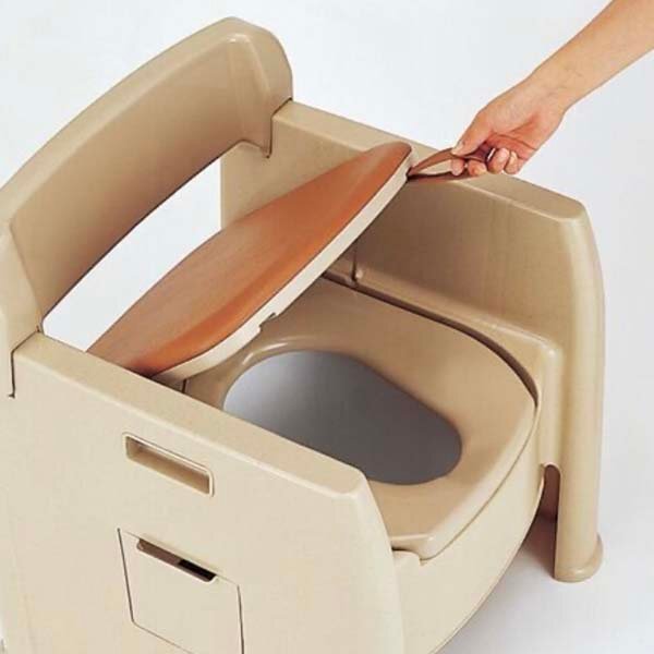 b)a long ... attaching portable toilet comfort .AD beige simple toilet excretion assistance nursing articles * unused goods simple shipping 