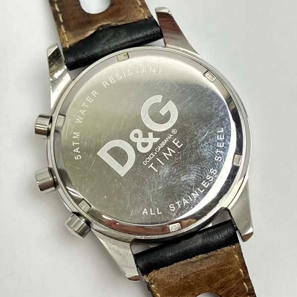 e)ドルチェ＆ガッバーナ D&G 腕時計 タイム TIME クオーツ ブランド時計 ※ジャンク品 現状お渡しの画像6