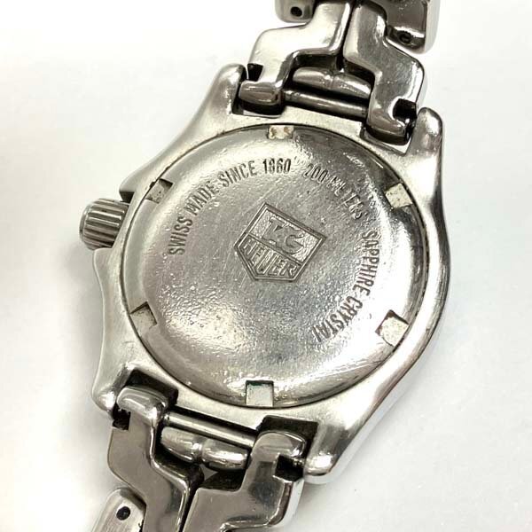 t)タグホイヤー TAG HEUER 腕時計 リンク LINK ブルーシェル文字盤 WT141G クオーツ 腕回り約15cm ステンレススチール レディース 中古の画像9