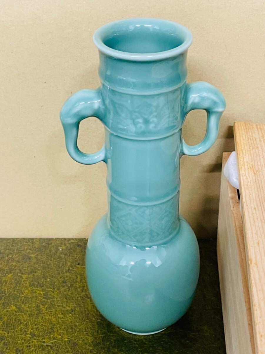 未使用品　花瓶 花器 花入 工芸品　アンティーク　4013_画像3