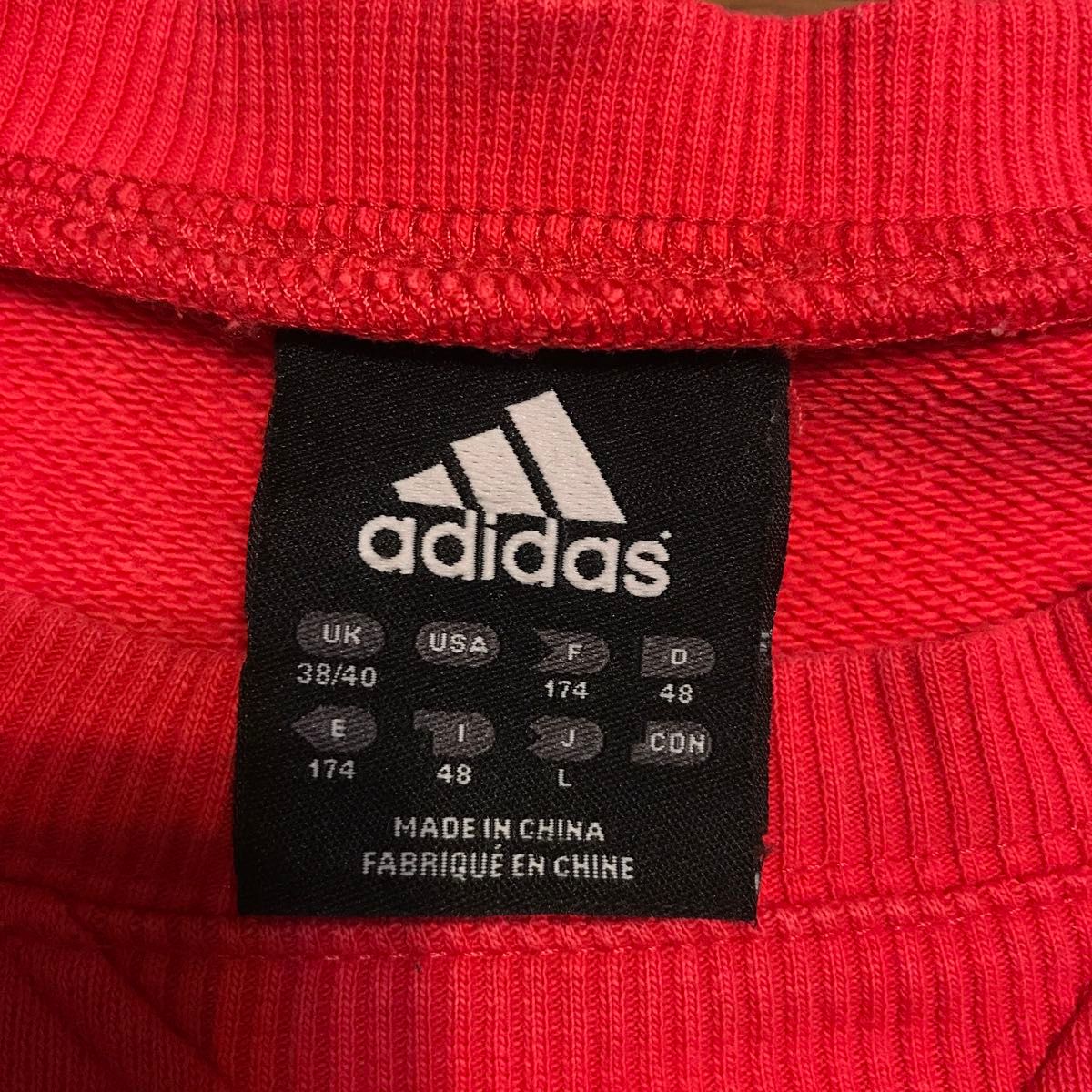 90s adidas  万国タグ スウェット Lサイズ USA古着卸　前V