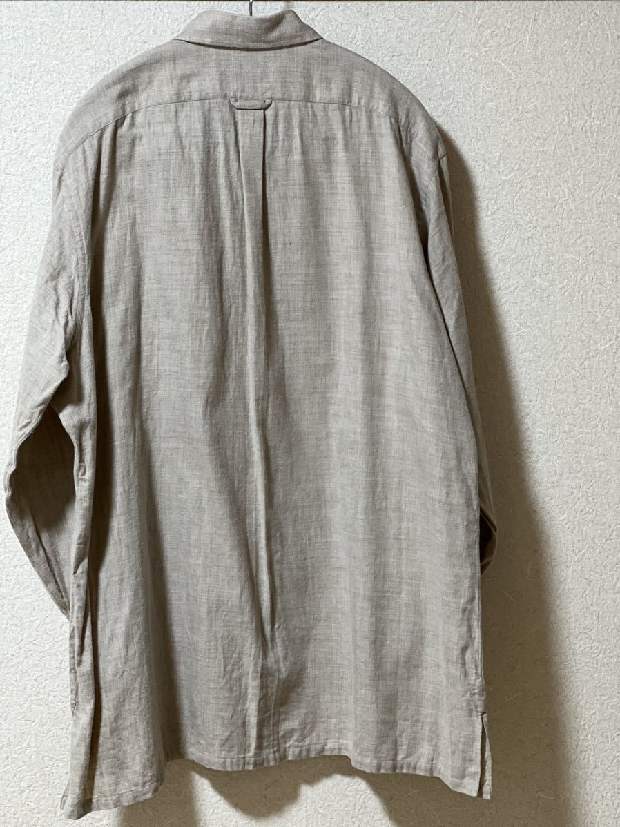 【charvet】cotton 100% shirt （サイズ:XL） 1990s OLD ブラウン/ hermes マルジェラ Ralph Lauren Eddie Bauer ブルックス prada brioni_画像7