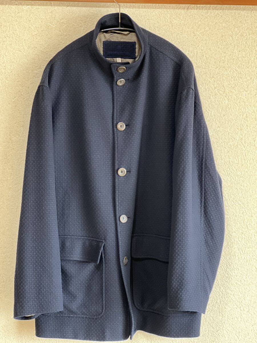 【Ermenegildo Zegna】 ハーフ コート 【サイズ:L相当】 ネイビー 1990s OLD / hermes brioni lolopiana _画像2