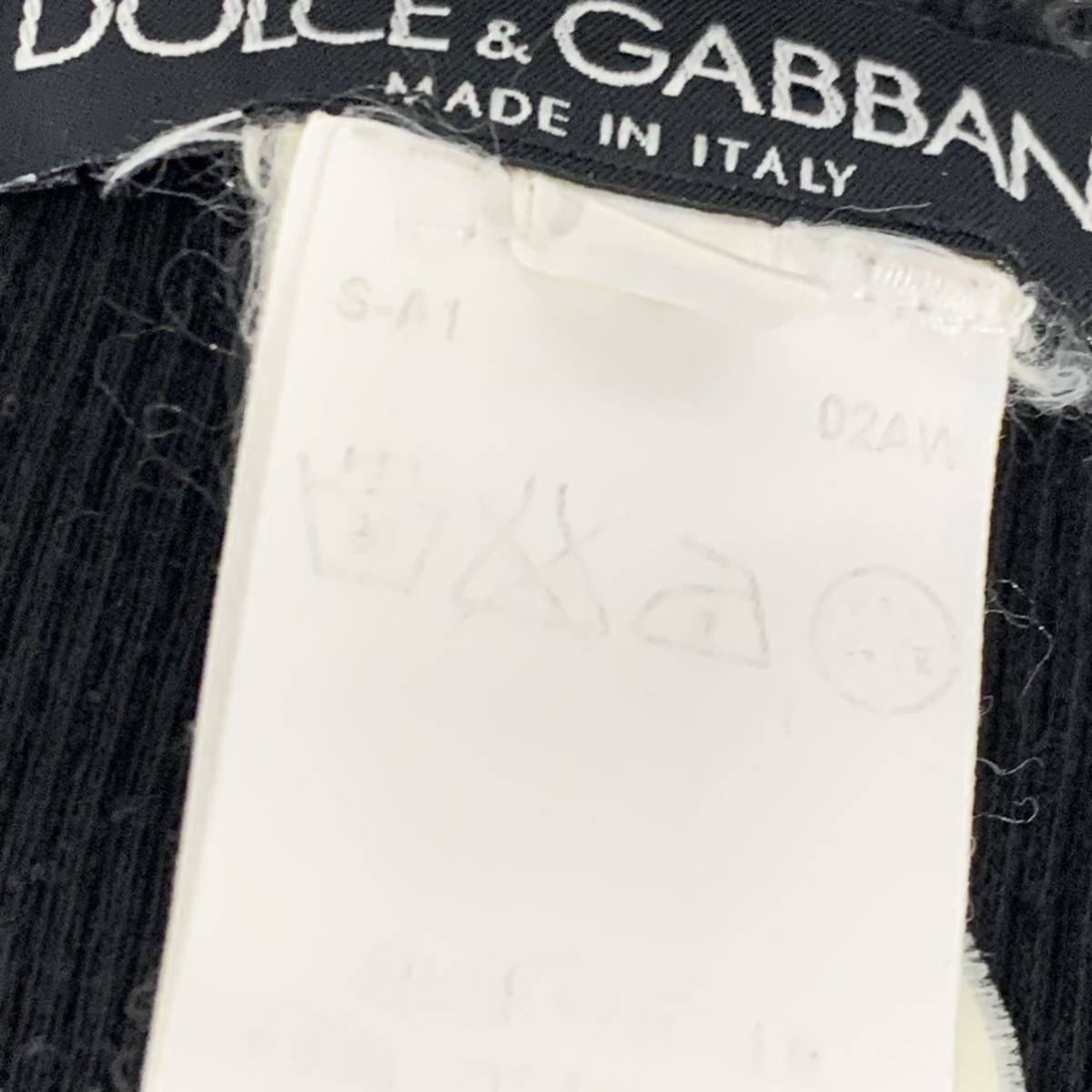 ドルチェ&ガッバーナ 長袖シャツ S-A1 半袖 Tシャツ トップス ブラック カットソー DOLCE&GABBANAドルガバ服現状品 着用感あり色変色カ4_画像8