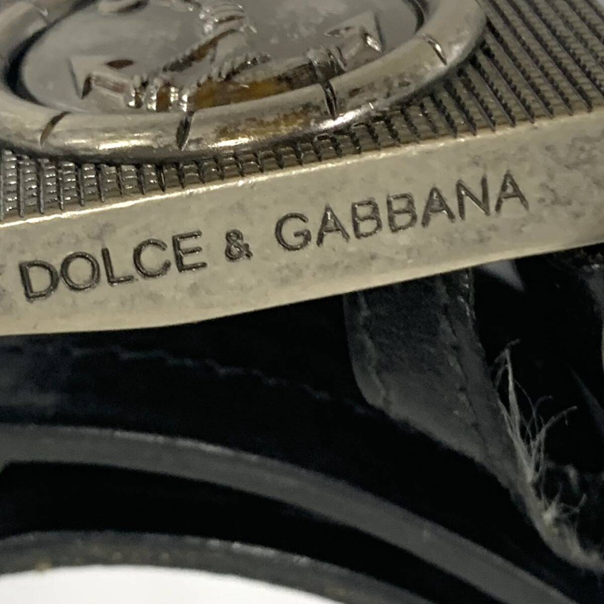 訳あり ドルチェ&ガッバーナ ベルト レザー イタリア製 ブランド ドルガバ ブラック系 メンズ DOLCE&GABBANAカ4_画像3