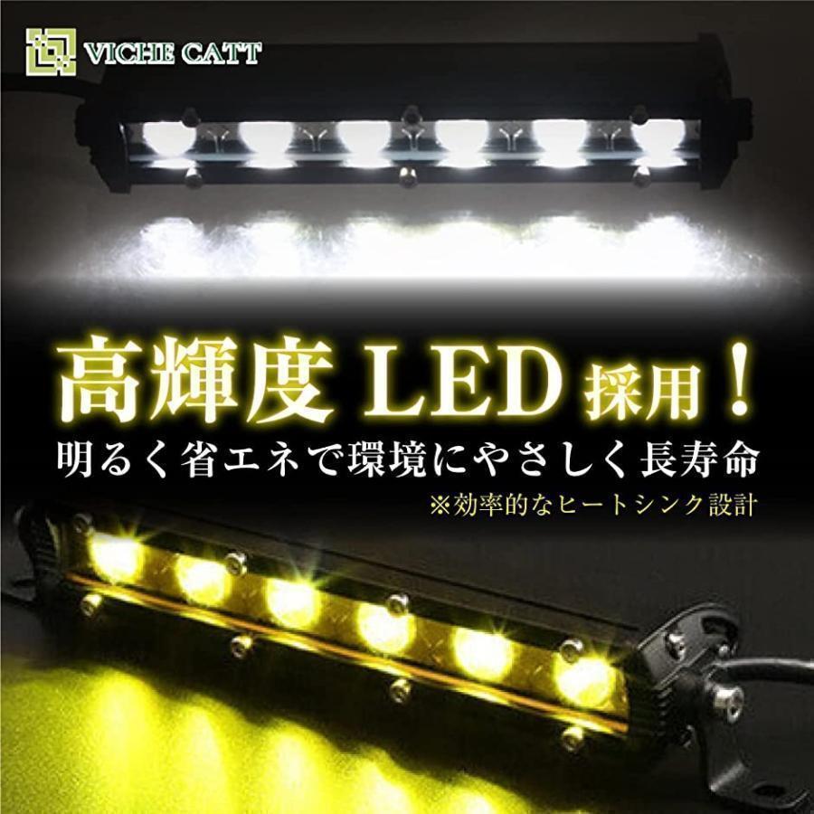 2個 LED ワークライト フォグ ランプ ルーフライト ライトバー  M7の画像3