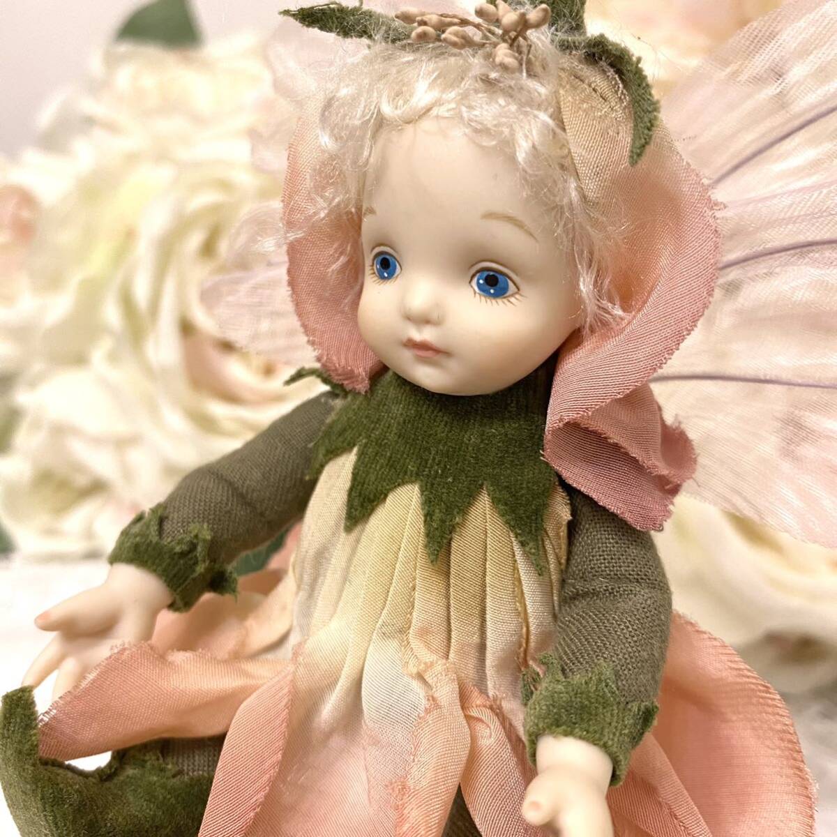 . month ... little L fins pyu Arrows pink Fairy of Flower doll bisque doll literary creation doll porcelain flower fea Lee 