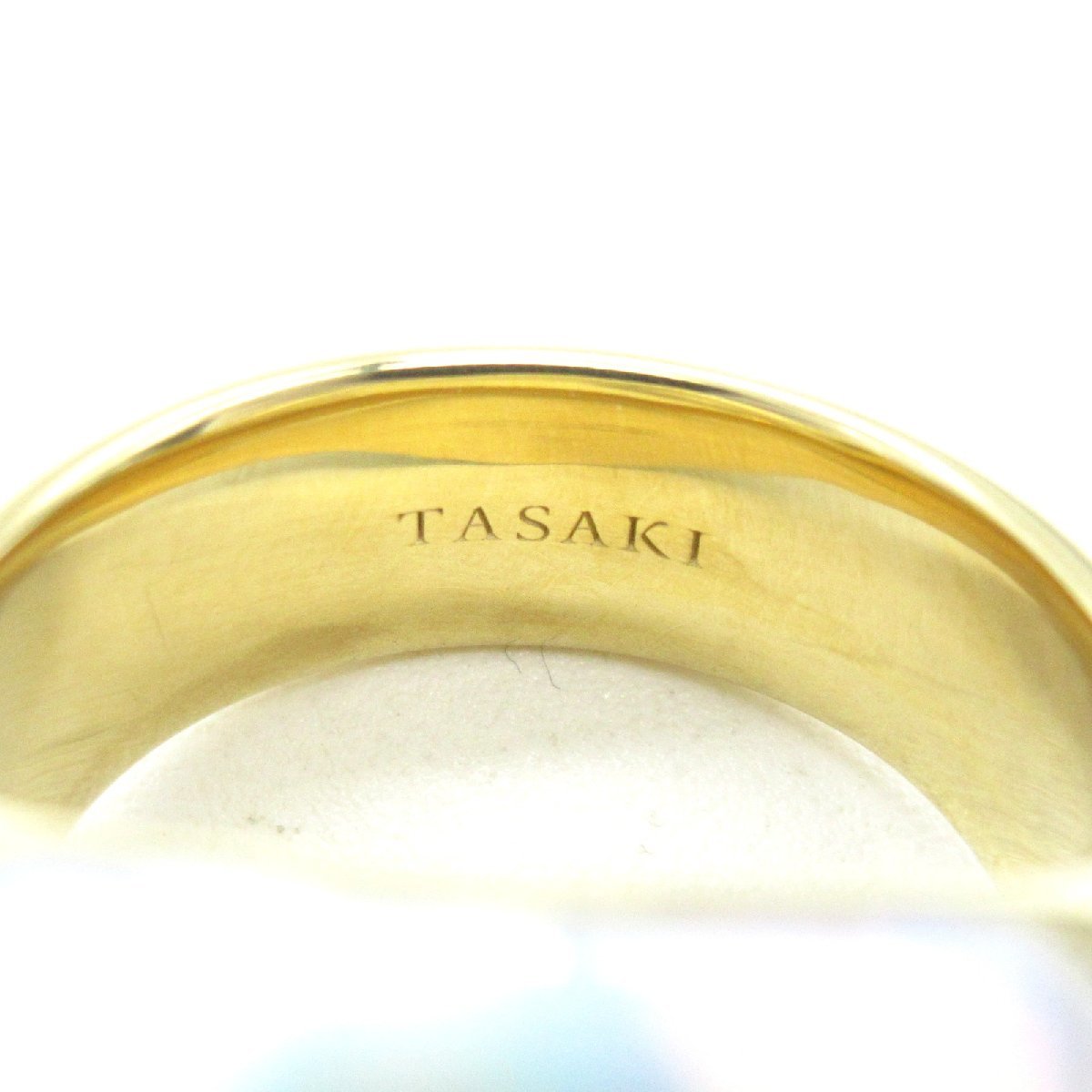 TASAKI タサキ リング・指輪 マベ パール リキッドスカルプチャー リング ホワイト系 K18（イエローゴールド） マベパール 中古 レディース_画像6