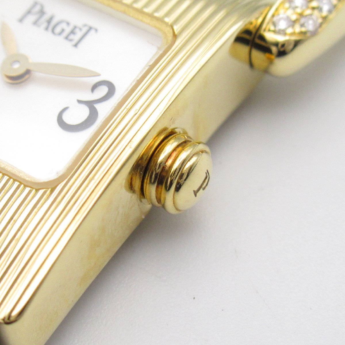 PIAGET ピアジェ 腕時計 ミスプロトコール ラグダイヤ ホワイト系 K18（イエローゴールド） レザーベルト 中古 レディース_画像7