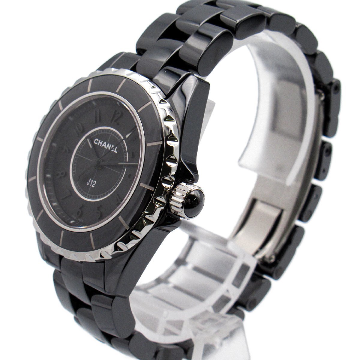 CHANEL シャネル 腕時計 J12 インテンスブラック ブラック系 セラミック 中古 レディース_画像3