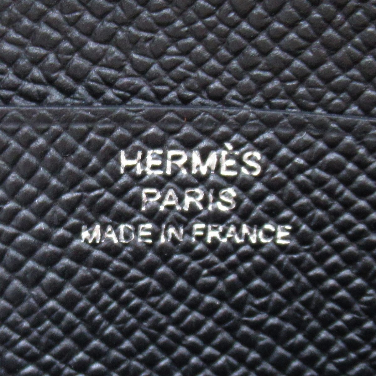 エルメス ベアンコンパクト ブラック 二つ折り財布 ブランドオフ HERMES レザー 二つ折り財布 ヴォーエプソン 中古 レディース_画像4