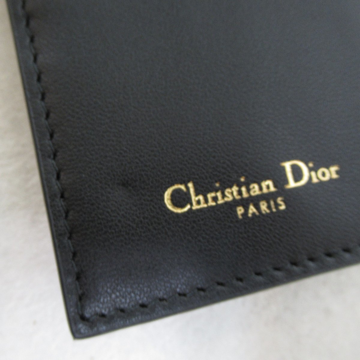 ディオール サドルスリムウォレット ブランドオフ Dior レザー 三つ折り長財布 レザー 中古 レディース_画像8