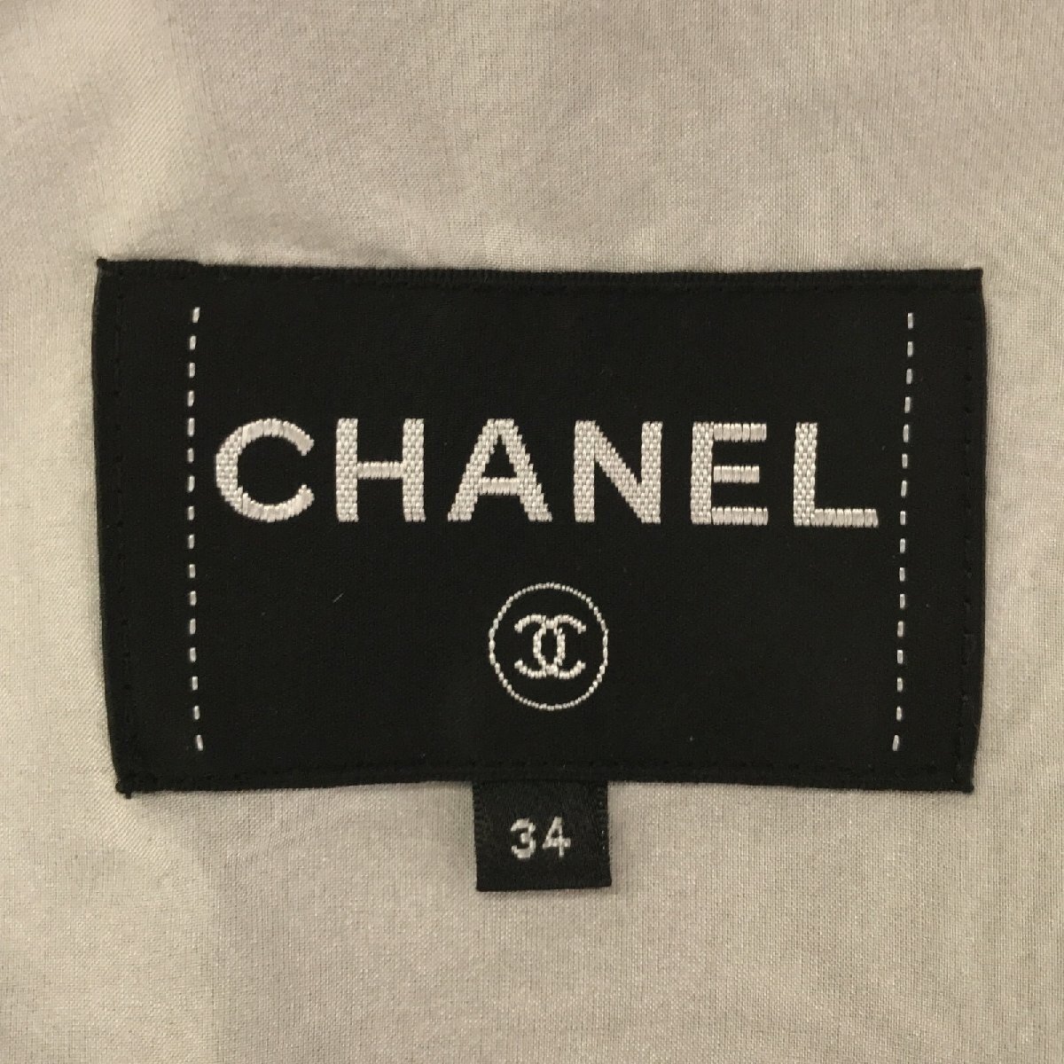 シャネル ブルゾン 白襟 ブランドオフ CHANEL ポリエステル ブルゾン ポリエステル 中古 レディース_画像5