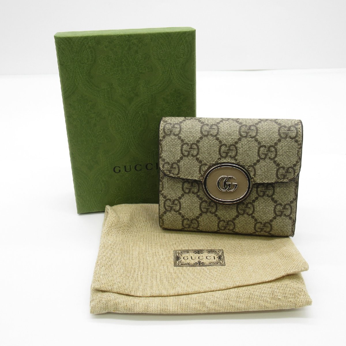 グッチ GG ミディアム ウォレット ブランドオフ GUCCI その他 三つ折り財布 GGスプリームキャンバス レディース_画像8