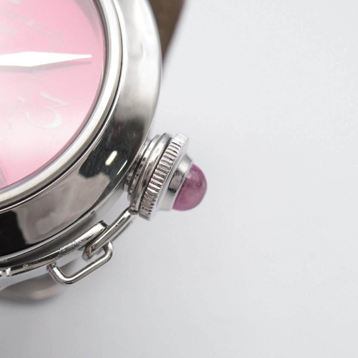 カルティエ パシャC ブランドオフ CARTIER ステンレススチール 腕時計 SS/クロコ革 中古 メンズ レディース_画像7