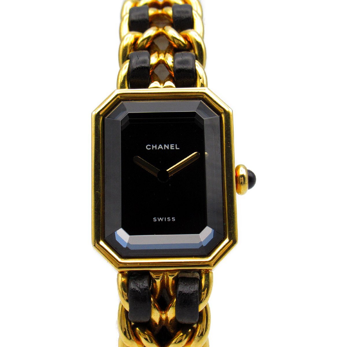  Chanel Premiere M brand off CHANEL GP( Gold plating ) wristwatch GP/ leather used lady's 