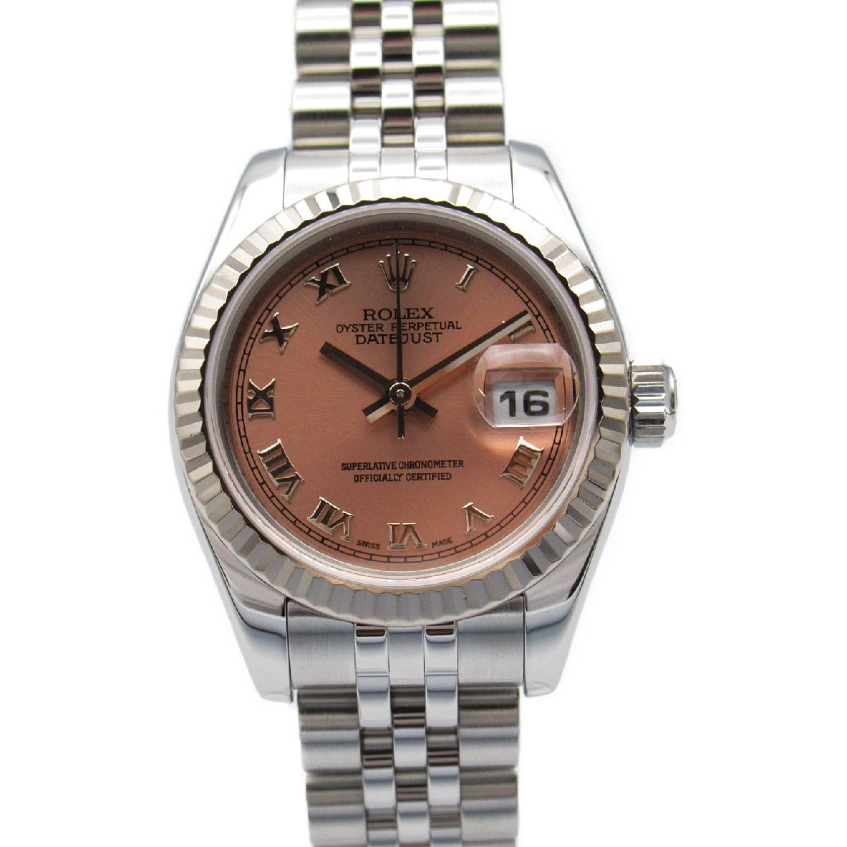 ロレックス デイトジャスト D番 ブランドオフ ROLEX K18WG（ホワイトゴールド） 腕時計 WG/SS 中古 レディース_画像1