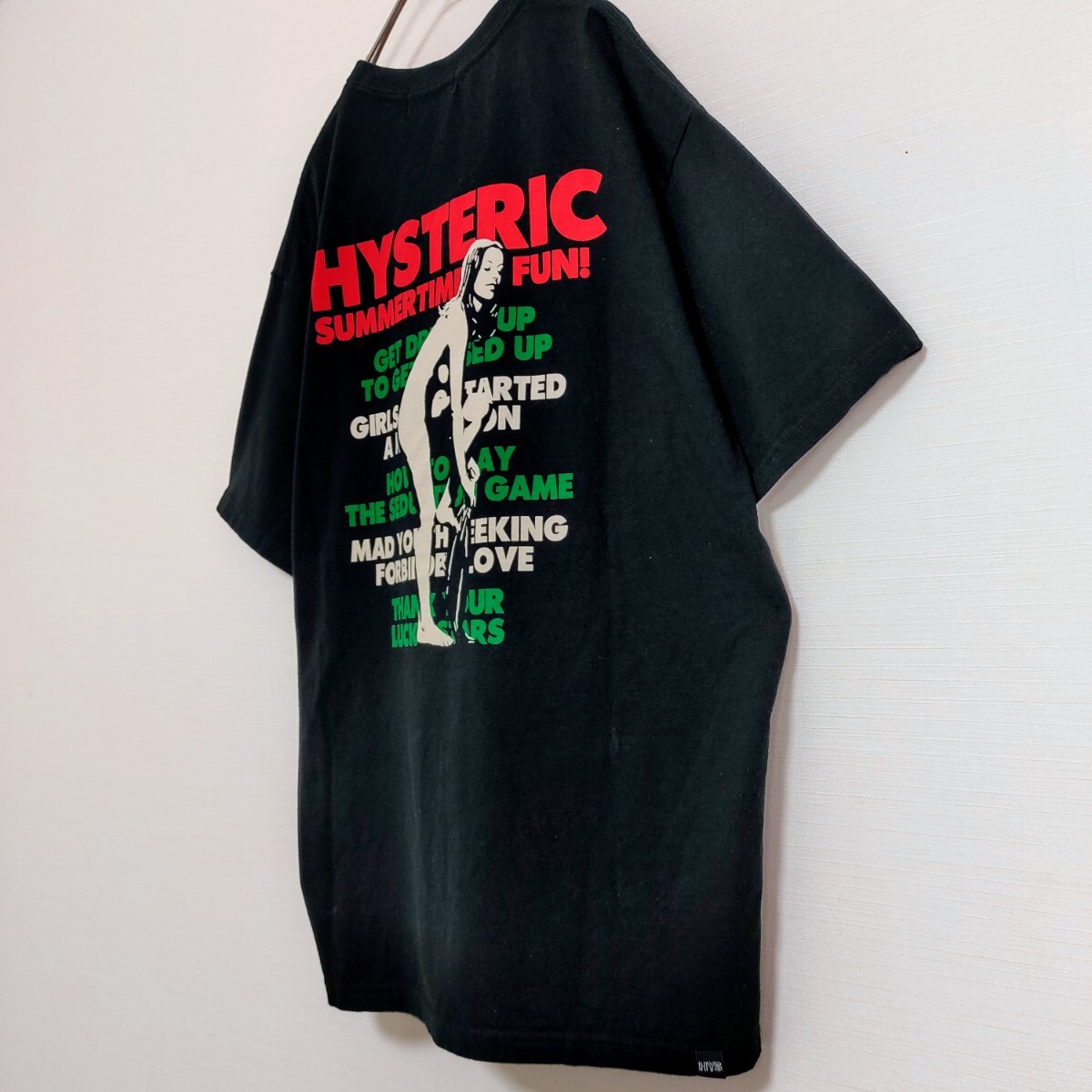 【最高デザイン】HYSTERIC GLAMOUR ヒステリックグラマー☆ヒスガール＆ビッグロゴTシャツ　未使用　タグ付　Lサイズ　BLACK ブラック 黒_画像3